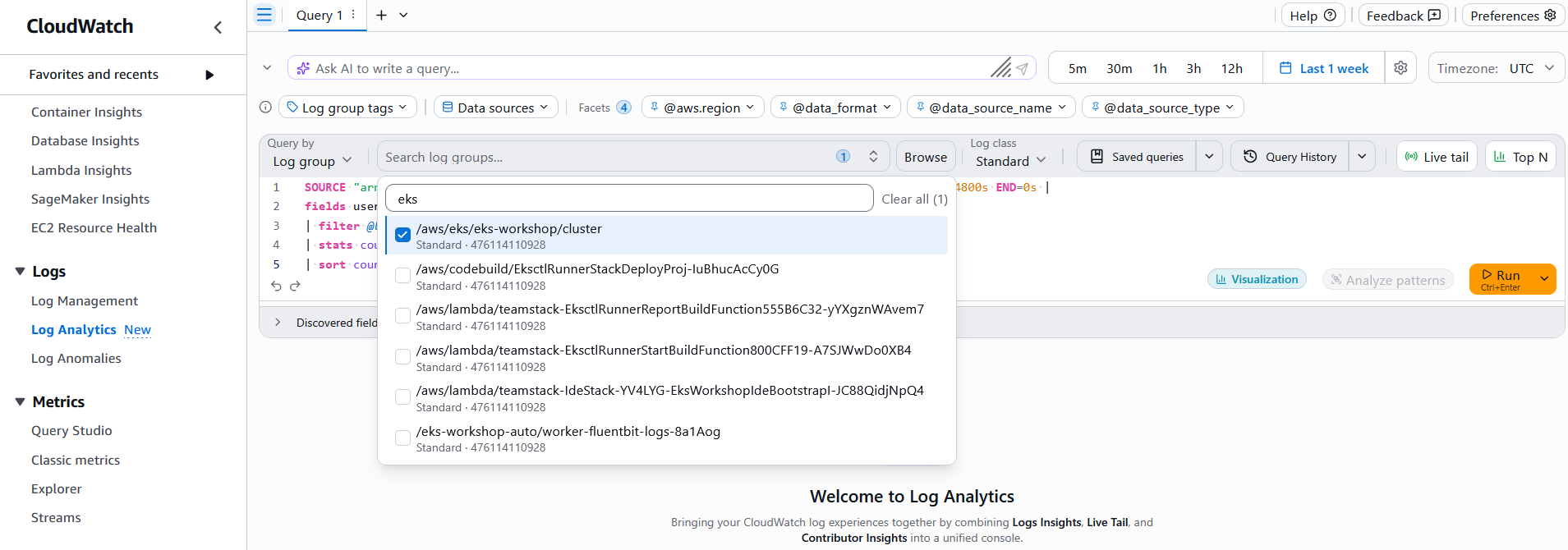 log insights group