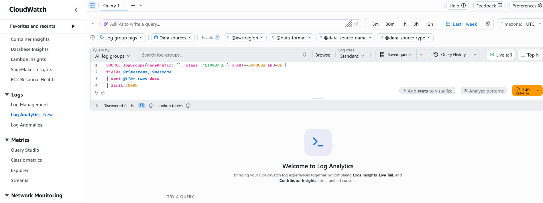 log analytics initial